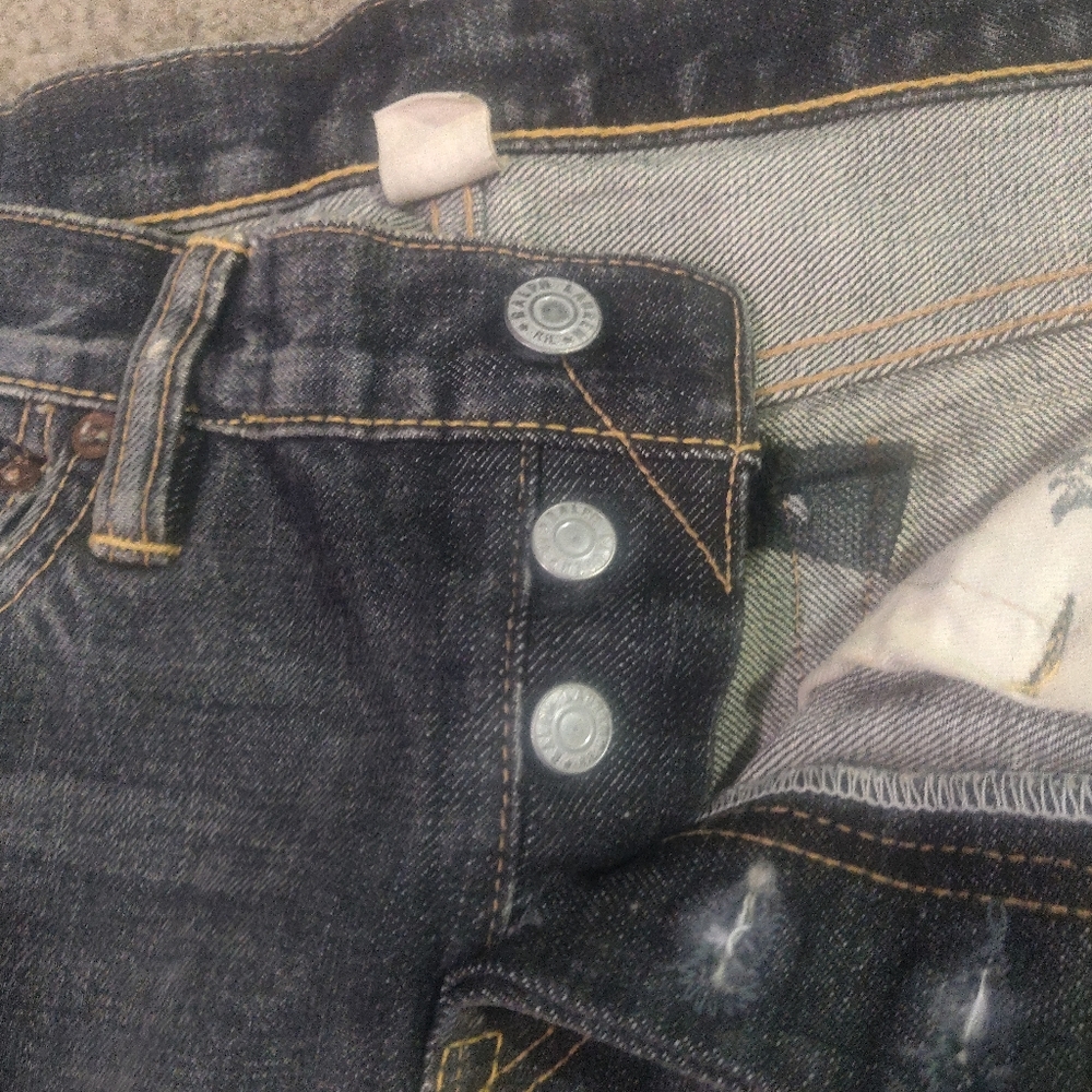 DBL RRL Ralph Lauren Slim Straight Dusty Dark Jns - Picture 4 of 16